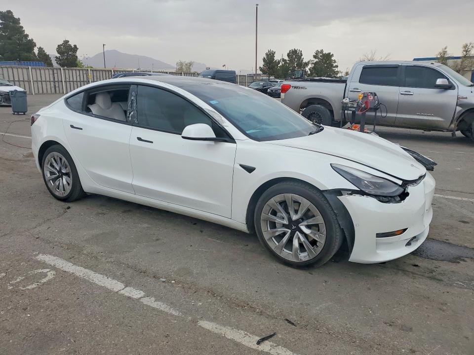 2022 Tesla Model 3 VIN 5YJ3E1EAXNF345101 COPART salvage auction — FRONT END, Tx - Salvage Vehicle Title, sold $175 on 2026-07-31 (photo 4)