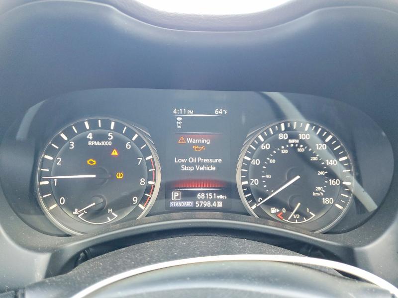 2019 Infiniti Q50 VIN JN1EV7AR3KM552670 COPART salvage auction — FRONT END, Id - Salvage Certificate Of Title, sold $3,600 on 2026-07-07 (photo 9)