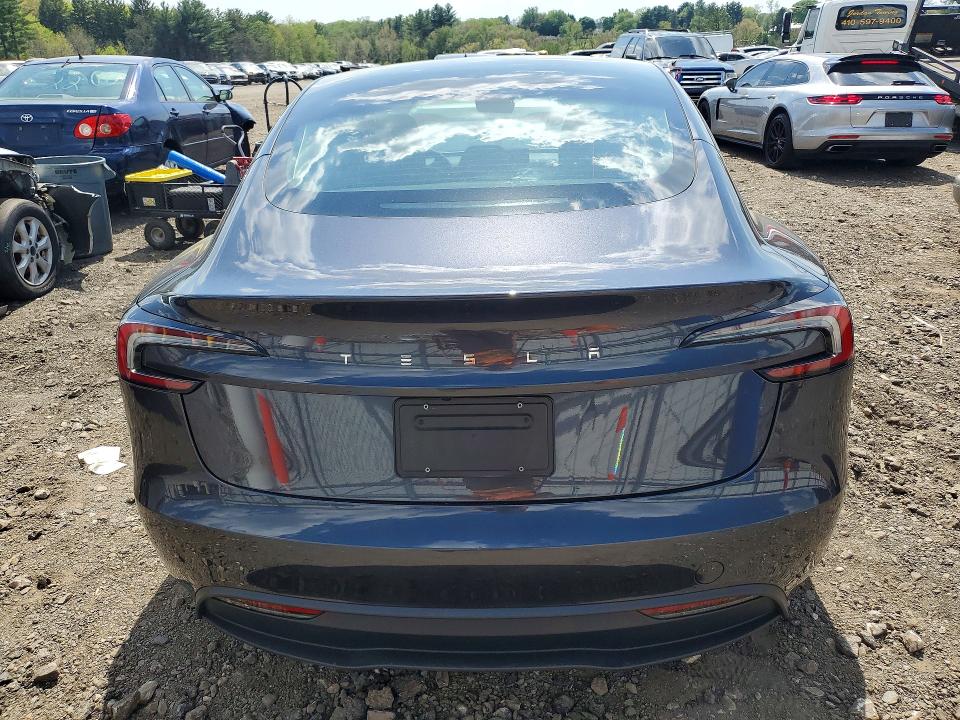 2024 Tesla Model 3 VIN 5YJ3E1EA4RF826841 COPART salvage auction — FRONT END, Md - Cert Of Salvage < 75% Damage, sold $13,500 on 2026-07-06 (photo 6)