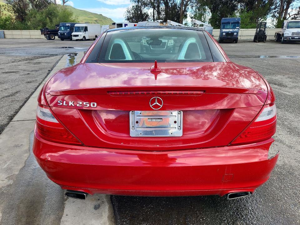 2012 Mercedes-benz Slk-klasse VIN WDDPK4HA4CF034818 COPART salvage auction — REAR END, NJ - DIS/DLR/EXP ONLY CLEAN TITLE, sold $2,450 on 2026-07-29 (photo 6)