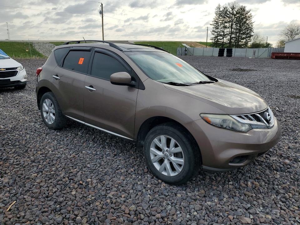 2012 Nissan Murano VIN JN8AZ1MW6CW224944 COPART salvage auction — SIDE, In - Certificate Of Title, sold $475 on 2026-07-07 (photo 4)
