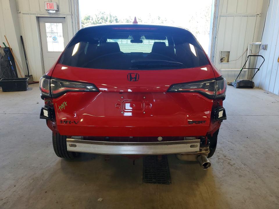 2026 Honda Hr-v VIN 3CZRZ2H50TM722105 COPART salvage auction — REAR END, Mn - Cert Of Title-Salvage, sold $13,500 on 2026-07-09 (photo 6)