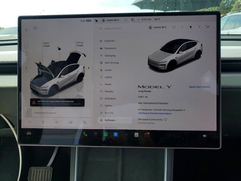 2026 Tesla Model y VIN 7SAYGDEDXTF580884 COPART salvage auction — FRONT END, Ca - Salvage Certificate, sold $18,000 on 2026-07-28 (photo 9)