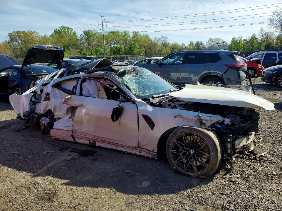 2022 BMW M4 VIN WBS43AZ04NCK24016 COPART salvage auction — ROLLOVER, Md - Cert Of Salvage > 75% Damage, sold $10,500 on 2026-07-10 (photo 4)