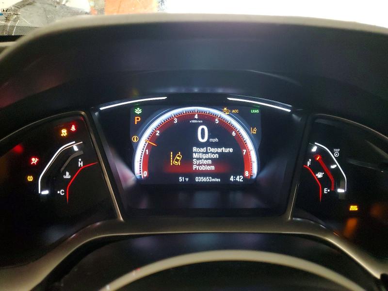 2020 Honda Civic VIN 2HGFC2F8XLH506401 COPART salvage auction — REAR END, ID - SALVAGE CERTIFICATE OF TITLE, sold $725 on 2026-08-24 (photo 9)