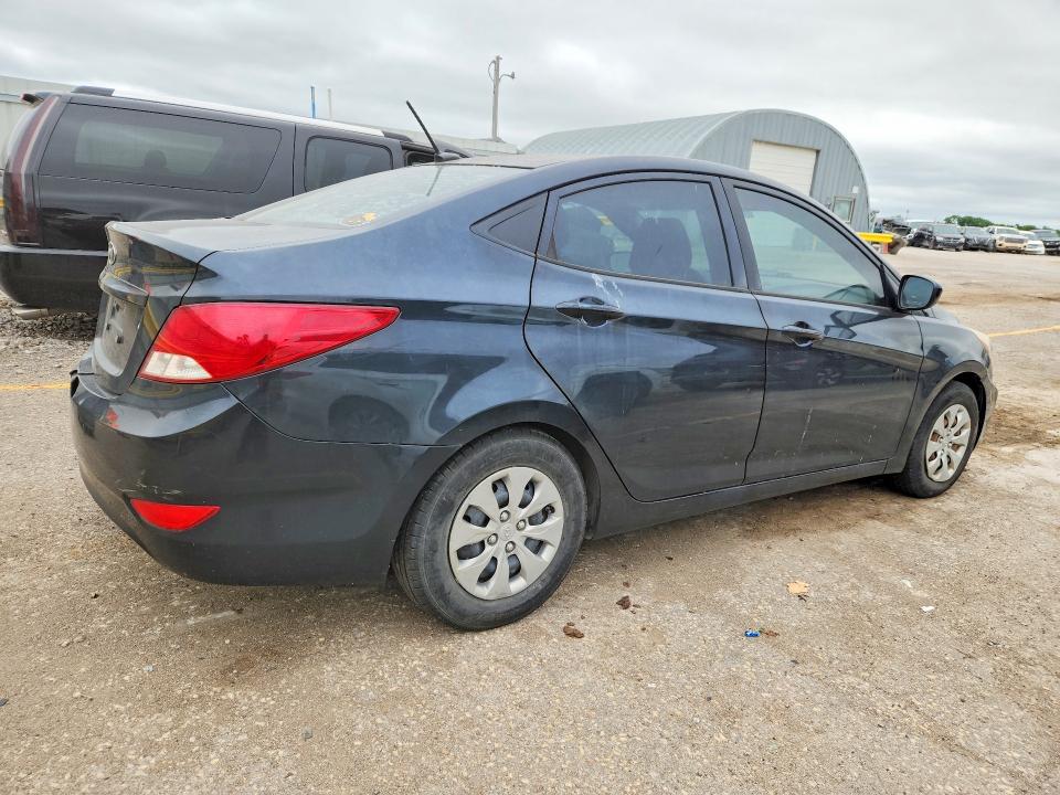 2016 Hyundai Accent VIN KMHCT4AE1GU081014 COPART salvage auction — REAR END, Ks - Cert Of Title-Salvage, sold $550 on 2026-07-20 (photo 3)