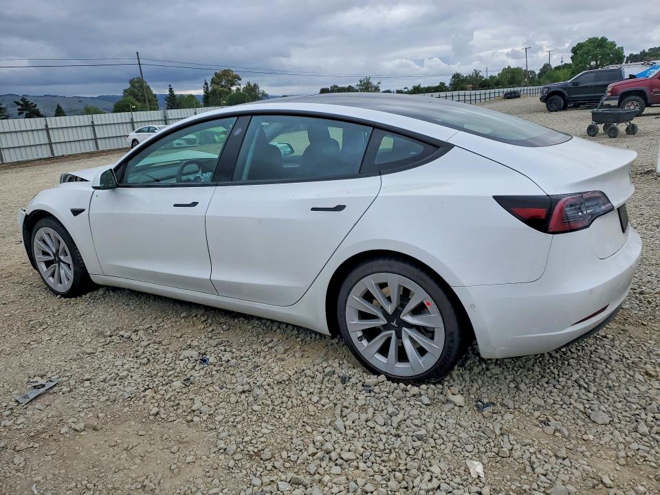 2021 Tesla Model 3 VIN 5YJ3E1EA4MF998439 COPART salvage auction — FRONT END, CA, sold $4,200 on 2026-07-14 (photo 2)