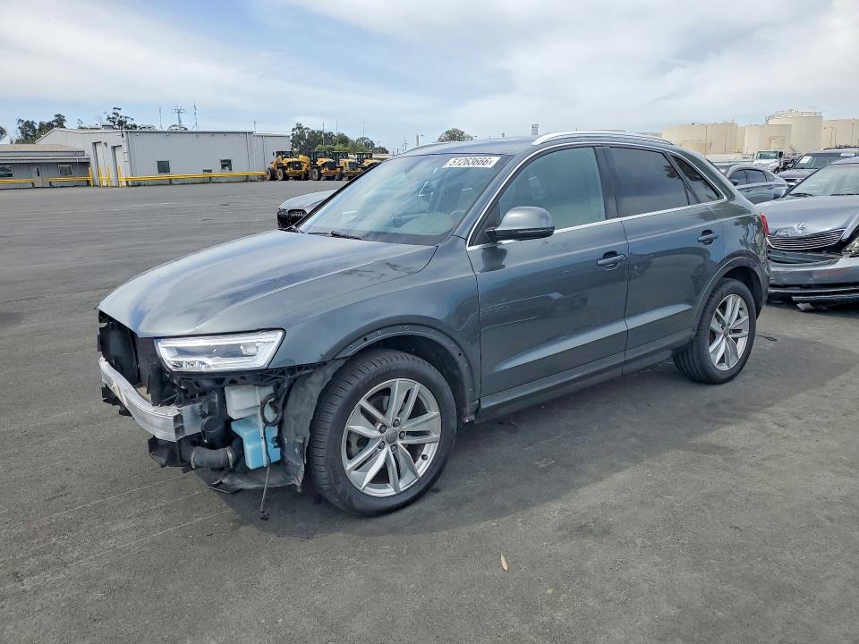 2018 Audi Q3 VIN WA1HCCFS7JR018359 COPART salvage auction — FRONT END, Ca - Salvage Certificate, sold $60 on 2026-07-29 (photo 1)
