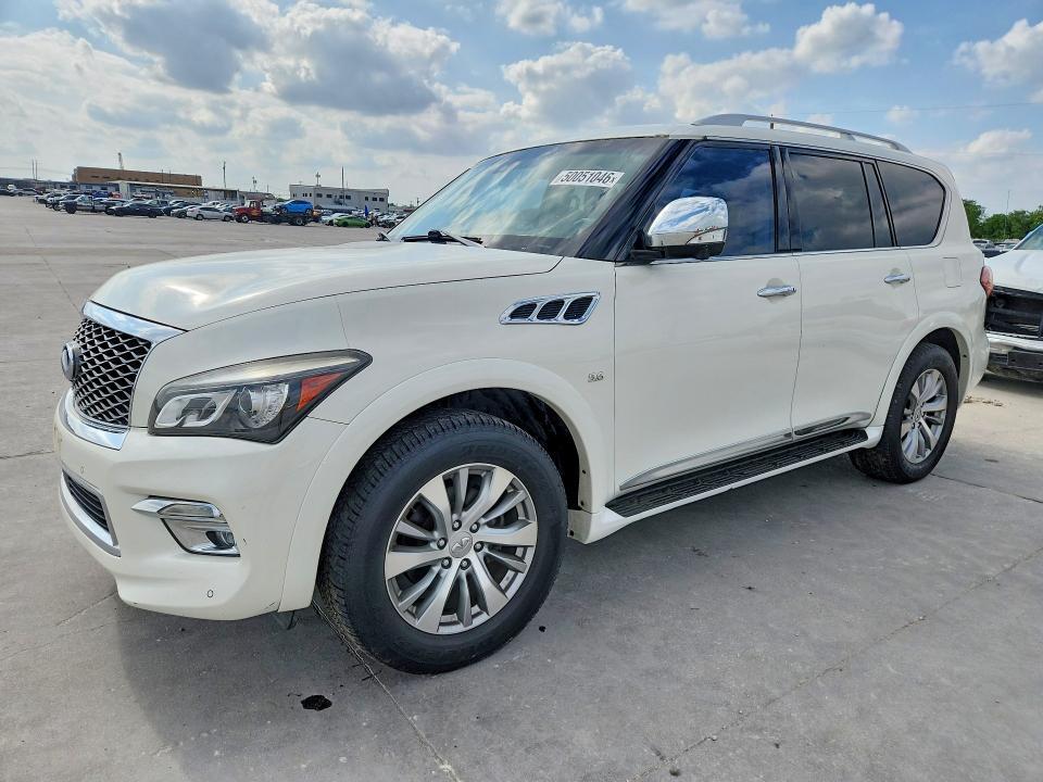 2016 Infiniti Qx80 VIN JN8AZ2ND2G9800116 COPART salvage auction — FRONT END, Tx - Certificate Of Title, sold $3,100 on 2026-07-07 (photo 1)