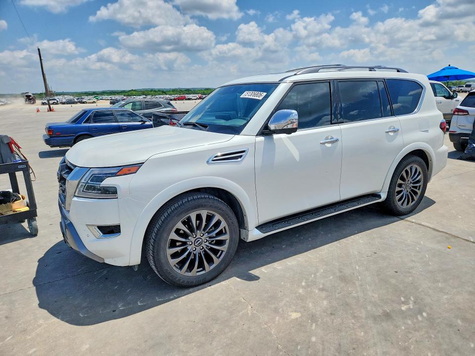 2024 Nissan Armada VIN JN8AY2DAXR9418154 COPART salvage auction — SIDE, Tx - Salvage Vehicle Title, sold $20,300 on 2026-07-30 (photo 1)