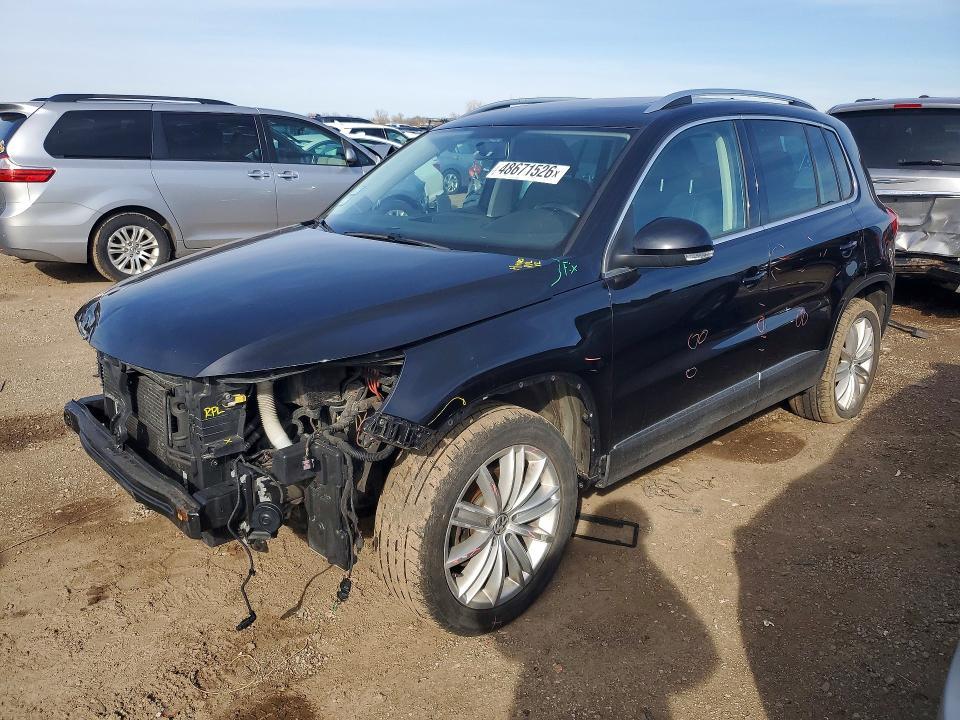 2013 Volkswagen Tiguan VIN WVGBV7AXXDW522681 COPART salvage auction — FRONT END, Id - Salvage Certificate Of Title, sold $875 on 2026-07-21 (photo 1)