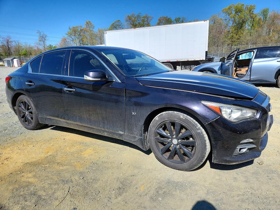 2015 Infiniti Q50 VIN JN1BV7AR0FM414268 COPART salvage auction — FRONT END, Md - Cert Of Salvage > 75% Damage, sold $1,800 on 2026-07-24 (photo 4)