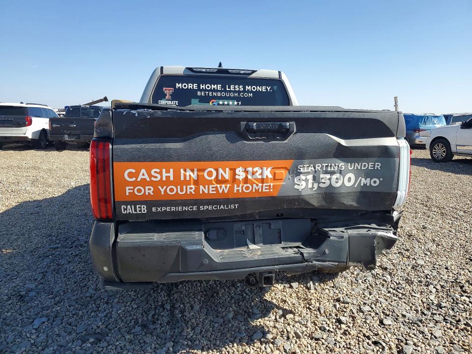 2023 Toyota Tundra VIN 5TFLA5DB7PX095595 COPART salvage auction — FRONT END, Tx - Salvage Vehicle Title, sold $14,500 on 2026-07-07 (photo 6)
