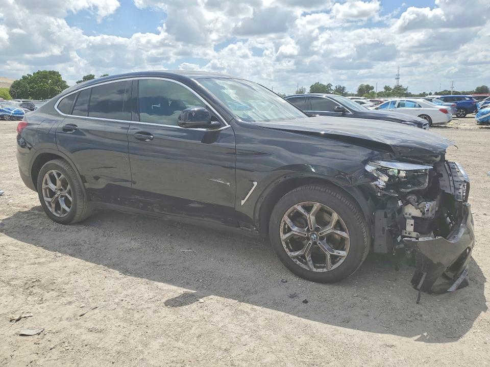 2021 BMW X4 VIN 5UX2V1C0XM9G91052 COPART salvage auction — FRONT END, FL, sold $6,200 on 2026-07-23 (photo 4)