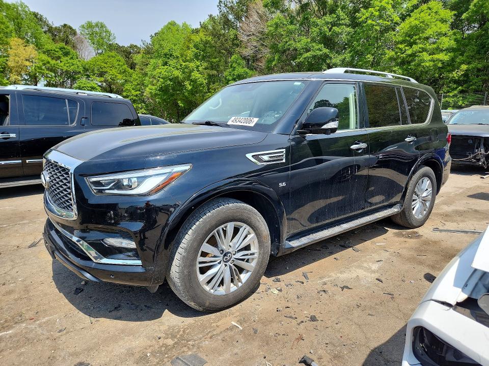 2019 Infiniti Qx80 VIN JN8AZ2NE6K9233703 COPART salvage auction — FRONT END, Fl - Certificate Of Title, sold $400 on 2026-07-28 (photo 1)