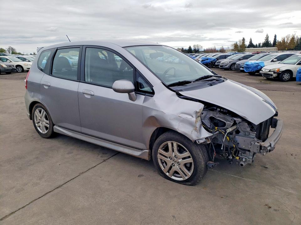 2007 Honda Fit VIN JHMGD38647S030418 COPART salvage auction — FRONT END, Or - Salvage Title Certificate, sold $1,400 on 2026-07-06 (photo 4)