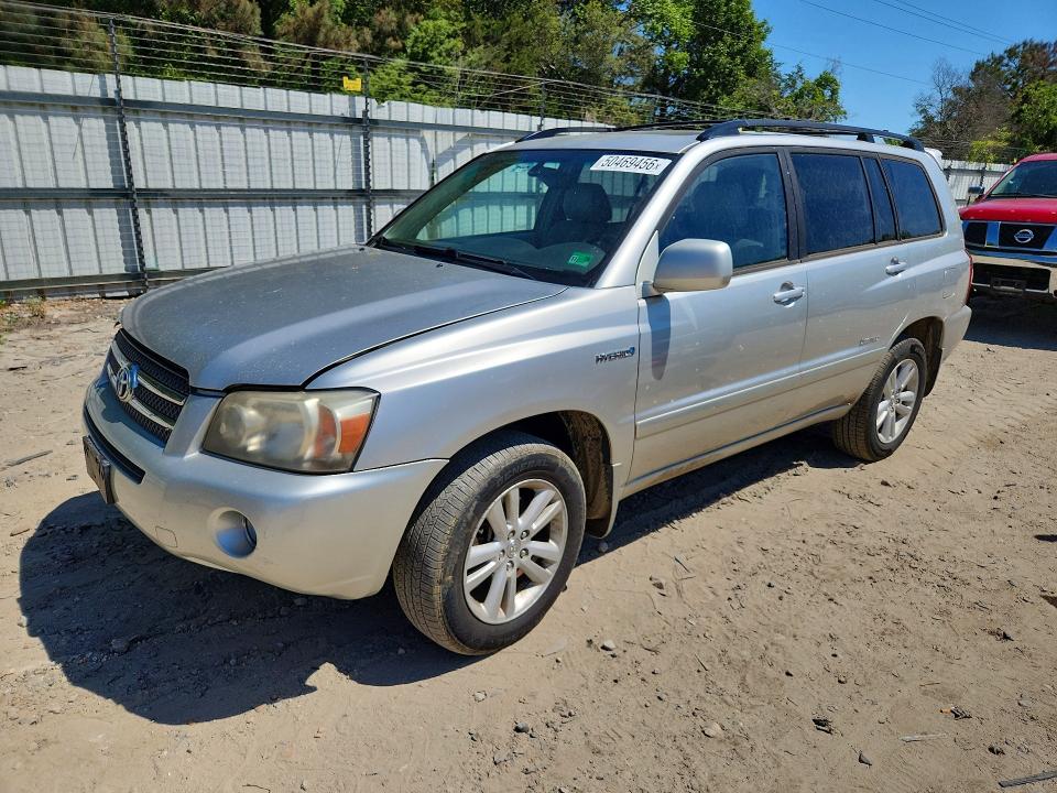 2006 Toyota Highlander hybrid VIN JTEEW21A760026882 COPART salvage auction — SIDE, VA - CERTIFICATE OF TITLE, sold $125 on 2026-07-21 (photo 1)