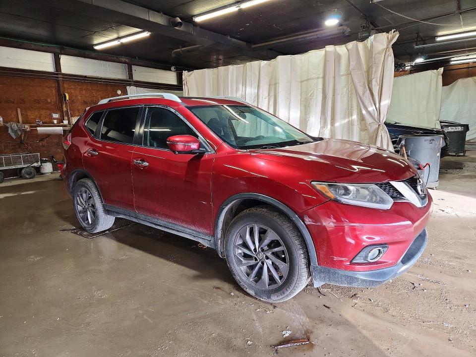 2016 Nissan Rogue VIN 5N1AT2MVXGC833659 COPART salvage auction — FRONT END, Pa - Certificate Of Salvage, sold $1,550 on 2026-07-02 (photo 4)