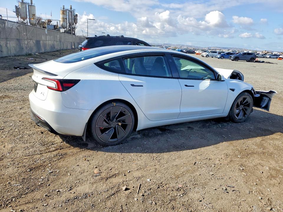 2026 Tesla Model 3 VIN 5YJ3E1ET9TF133868 COPART salvage auction — FRONT END, Ca - Salvage Certificate, sold $14,800 on 2026-07-24 (photo 3)