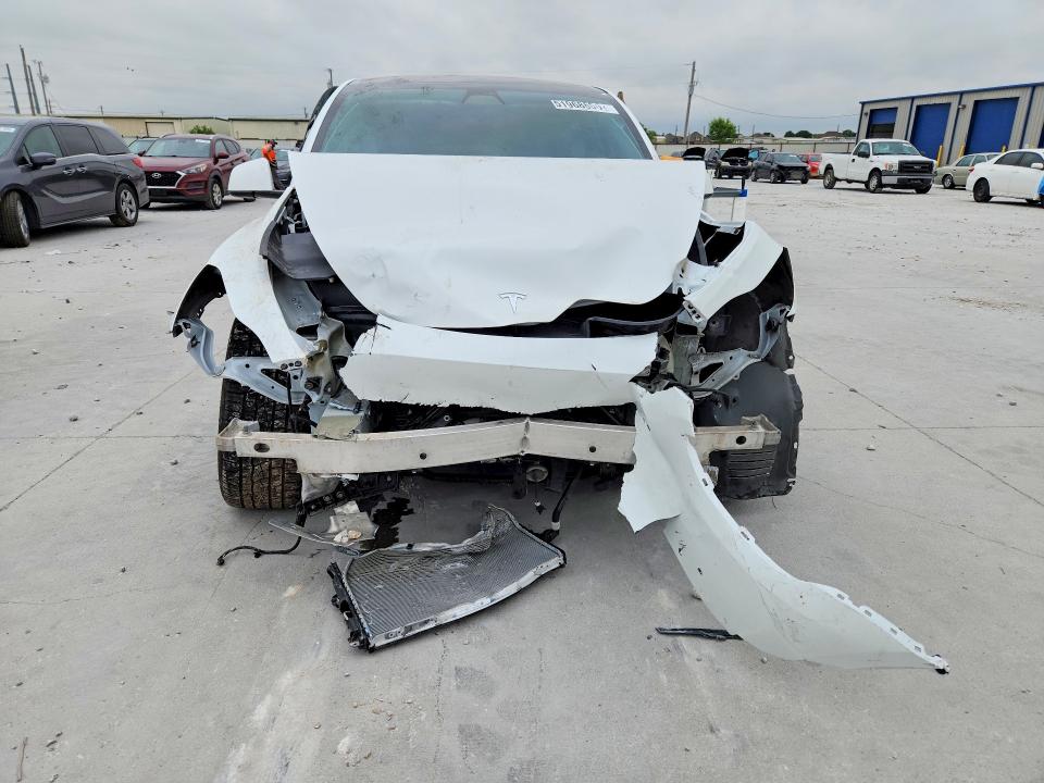 2020 Tesla Model y VIN 5YJYGDEE1LF053998 COPART salvage auction — FRONT END, Tx - Salvage Vehicle Title, sold $6,200 on 2026-07-31 (photo 5)