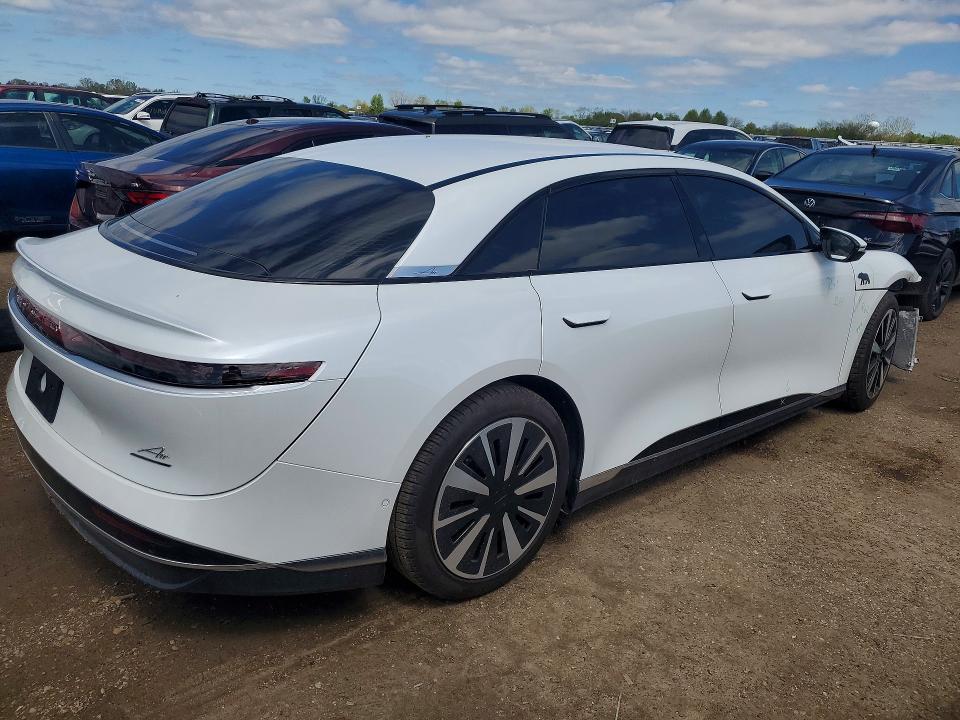 2025 Lucid Air VIN 50EA1TEAXSA035013 COPART salvage auction — FRONT END, Il - Salvage Certificate, sold $13,900 on 2026-07-23 (photo 3)