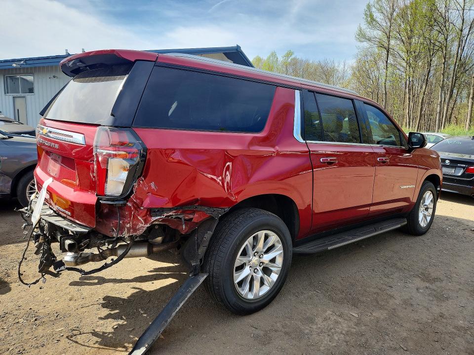 2021 Chevrolet Suburban VIN 1GNSKFKD6MR363966 COPART salvage auction — REAR END, Ma - Cert Of Title-Salvage, sold $14,200 on 2026-07-02 (photo 3)