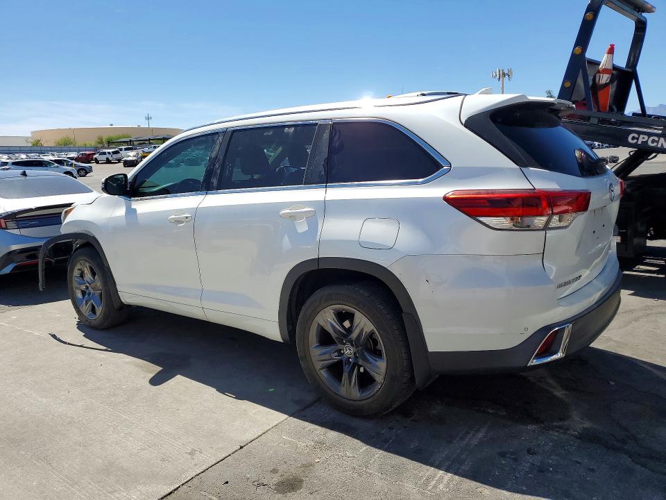 2018 Toyota Highlander VIN 5TDDZRFH7JS861702 COPART salvage auction — FRONT END, Nv - Salvage Title, sold $11,700 on 2026-07-22 (photo 2)