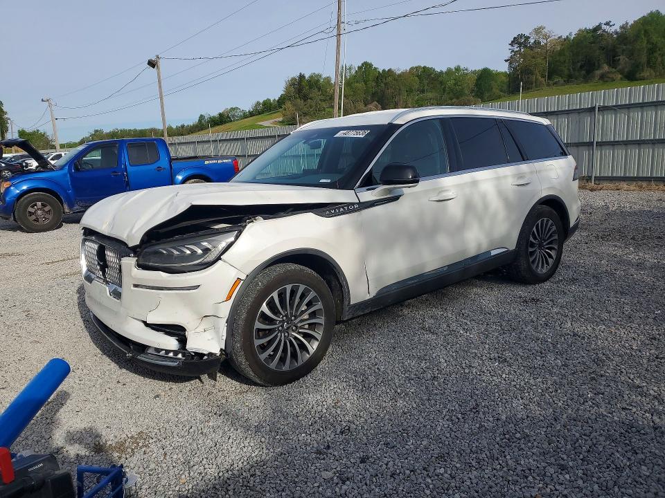 2020 Lincoln Aviator VIN 5LM5J7XC4LGL17974 COPART salvage auction — FRONT END, Ms - Cert Of Title-Salvaged, sold $7,800 on 2026-07-15 (photo 1)