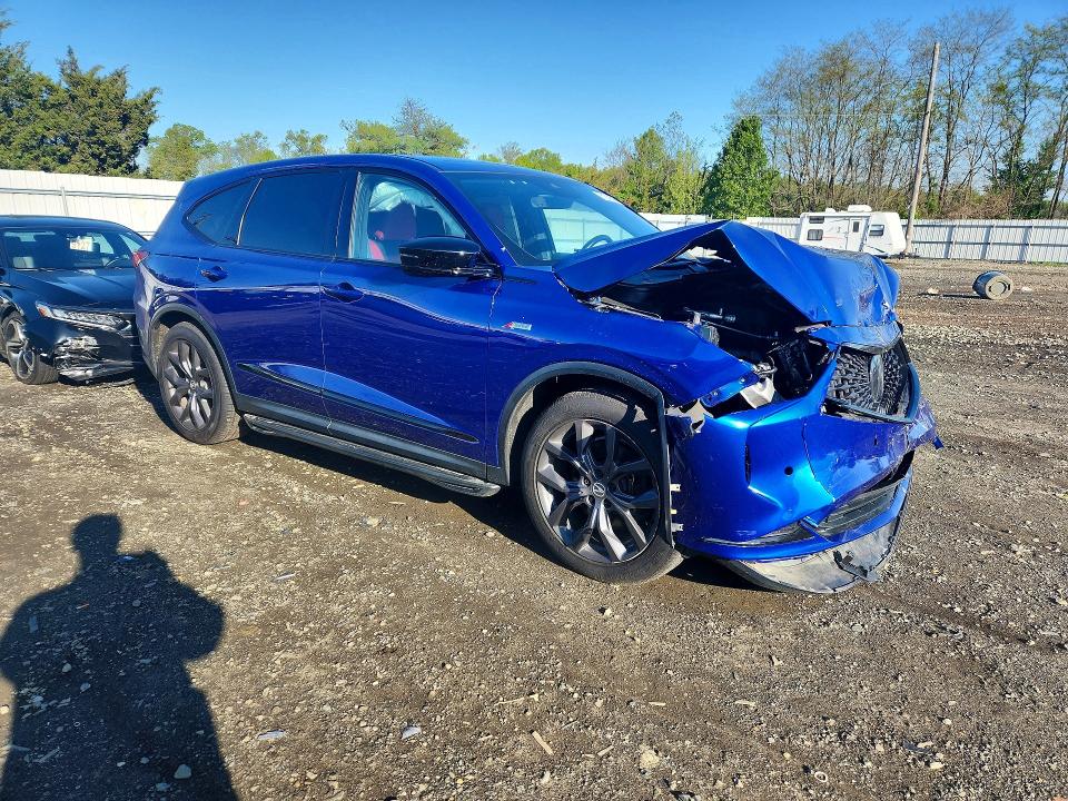 2022 Acura Mdx VIN 5J8YE1H05NL048504 COPART salvage auction — FRONT END, Nj - Cert Of Title-Salvage, sold $6,300 on 2026-07-02 (photo 4)