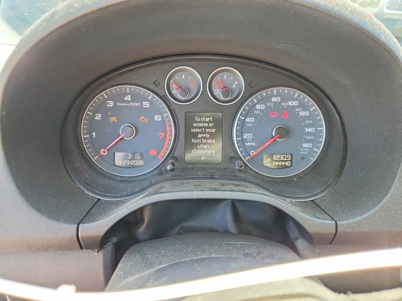 2012 Audi A3 VIN WAUKEAFM6CA103462 COPART salvage auction — FRONT END, Ca - Salvage Certificate, sold $575 on 2026-07-02 (photo 9)
