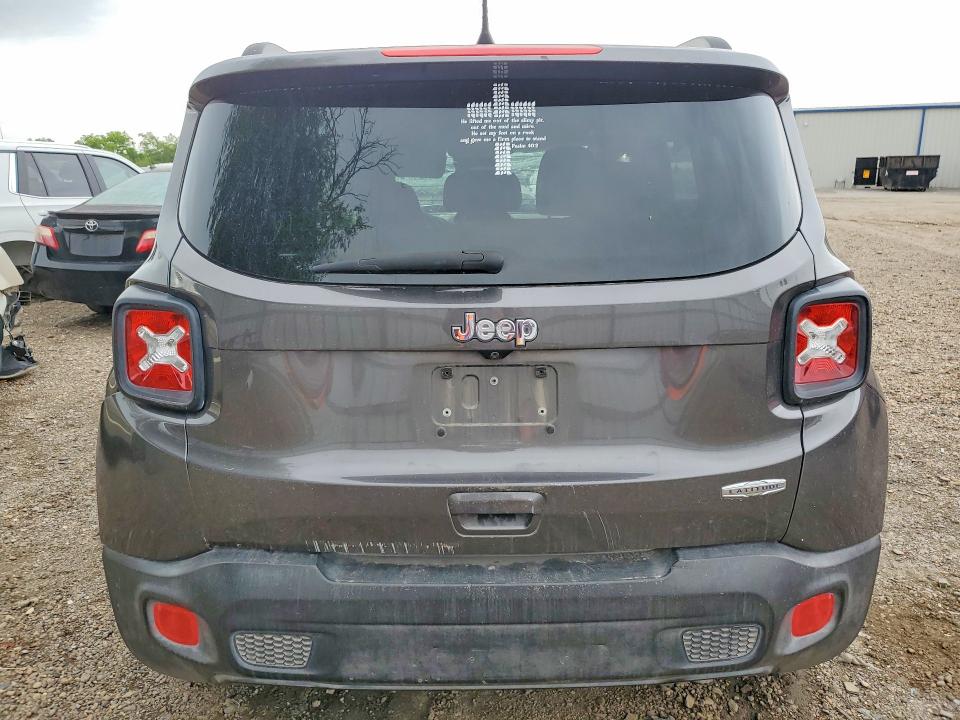 2018 Jeep Renegade VIN ZACCJABB9JPJ43617 COPART salvage auction — ALL OVER, TX - NONREPAIRABLE TITLE (P), sold $350 on 2026-08-19 (photo 6)