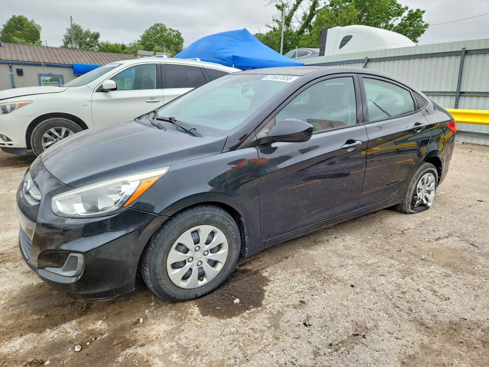 2016 Hyundai Accent VIN KMHCT4AE1GU081014 COPART salvage auction — REAR END, Ks - Cert Of Title-Salvage, sold $550 on 2026-07-20 (photo 1)