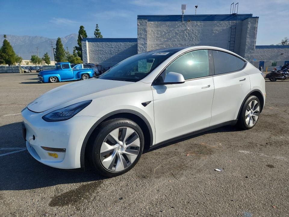 2021 Tesla Model y VIN 5YJYGAEE3MF283963 COPART salvage auction — SIDE, Ca - Salvage Certificate, sold $9,400 on 2026-07-28 (photo 1)