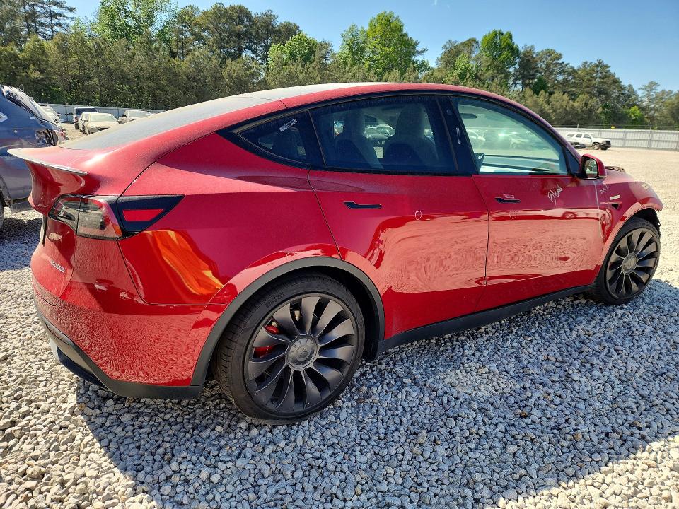 2021 Tesla Model y VIN 5YJYGDEF5MF305696 COPART salvage auction — FRONT END, Ga - Cert Of Title-Salvage, sold $8,400 on 2026-07-09 (photo 3)