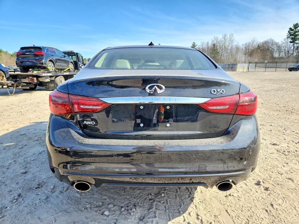 2021 Infiniti Q50 VIN JN1EV7BR1MM754831 COPART salvage auction — FRONT END, Ma - Cert Of Title-Salvage, sold $3,600 on 2026-08-24 (photo 6)