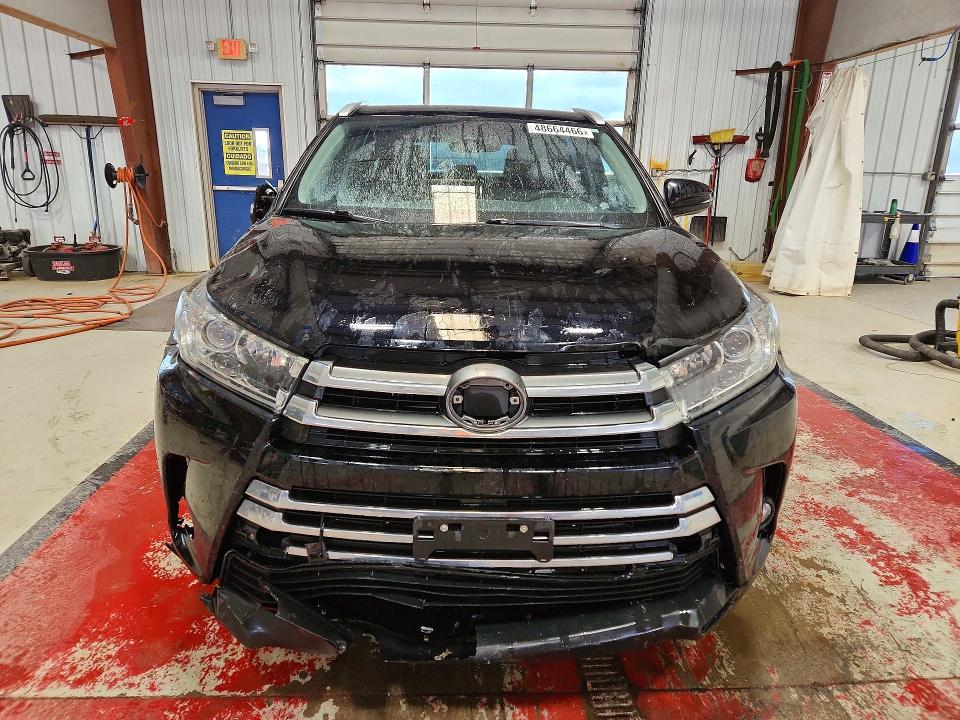 2019 Toyota Highlander VIN 5TDJGRFHXKS076259 COPART salvage auction — FRONT END, On - Permit Salvage, sold $4,500 on 2026-07-20 (photo 5)