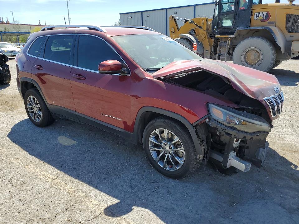 2019 Jeep Cherokee VIN 1C4PJLLB7KD486196 COPART salvage auction — FRONT END, Id - Salvage Certificate Of Title, sold $1,800 on 2026-07-09 (photo 4)