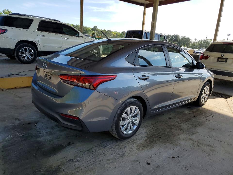 2019 Hyundai Accent VIN 3KPC24A37KE050539 COPART salvage auction — NORMAL WEAR, Al - Certificate Of Title, sold $7,300 on 2026-07-30 (photo 3)