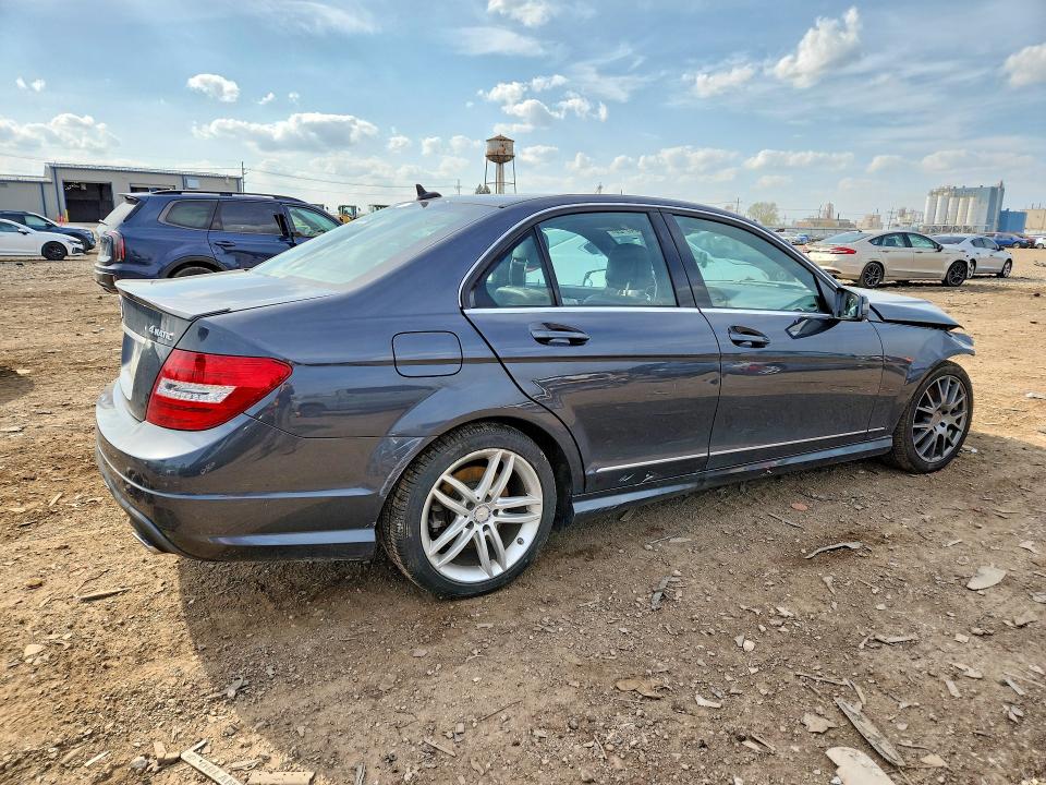 2014 Mercedes-benz C-klasse VIN WDDGF8ABXER313626 COPART salvage auction — FRONT END, Il - Salvage Certificate, sold $1,150 on 2026-07-17 (photo 3)