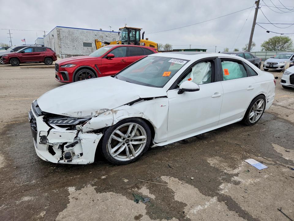2023 Audi A4 VIN WAUEAAF48PN016802 COPART salvage auction — FRONT END, Il - Salvage Certificate, sold $5,700 on 2026-07-29 (photo 1)