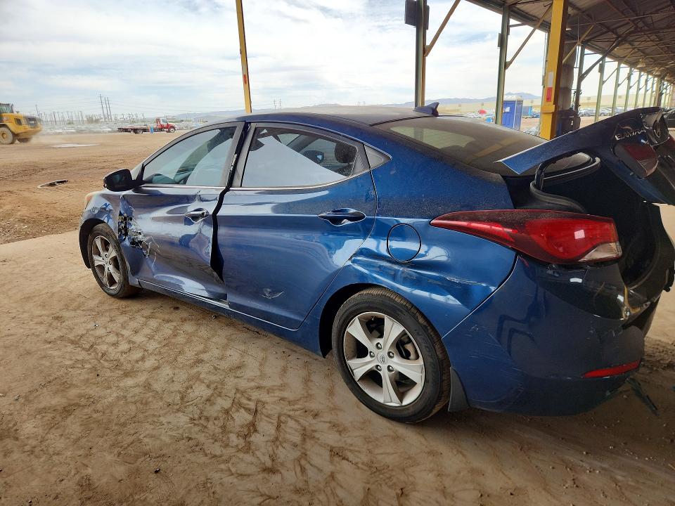2016 Hyundai VIN KMHDH4AE3GU566969 COPART salvage auction — REAR END, Az - Cert Of Title - Salvage, sold $1,000 on 2026-07-27 (photo 2)