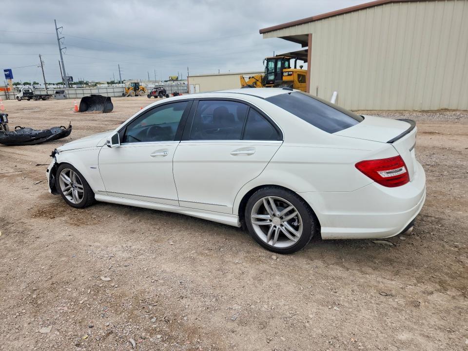 2012 Mercedes-benz C-klasse VIN WDDGF4HB2CA631993 COPART salvage auction — FRONT END, Tx - Salvage Vehicle Title, sold $1,450 on 2026-07-21 (photo 2)