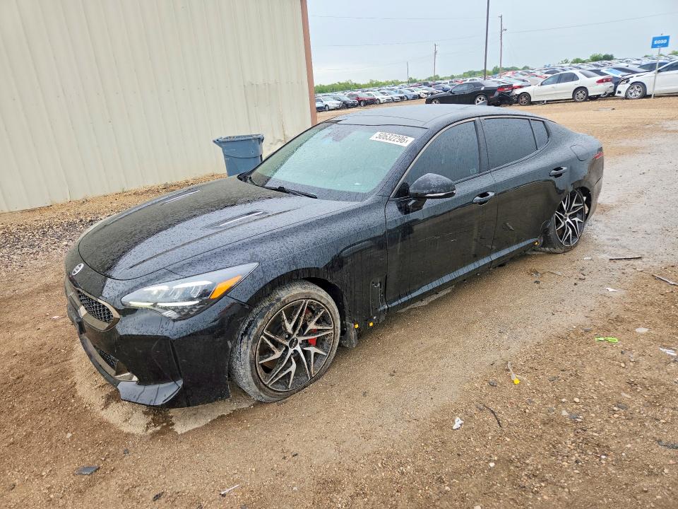 2023 Kia Stinger VIN KNAE35LD5P6131440 COPART salvage auction — REAR END, Salvage Title, sold $30 on 2026-07-29 (photo 1)