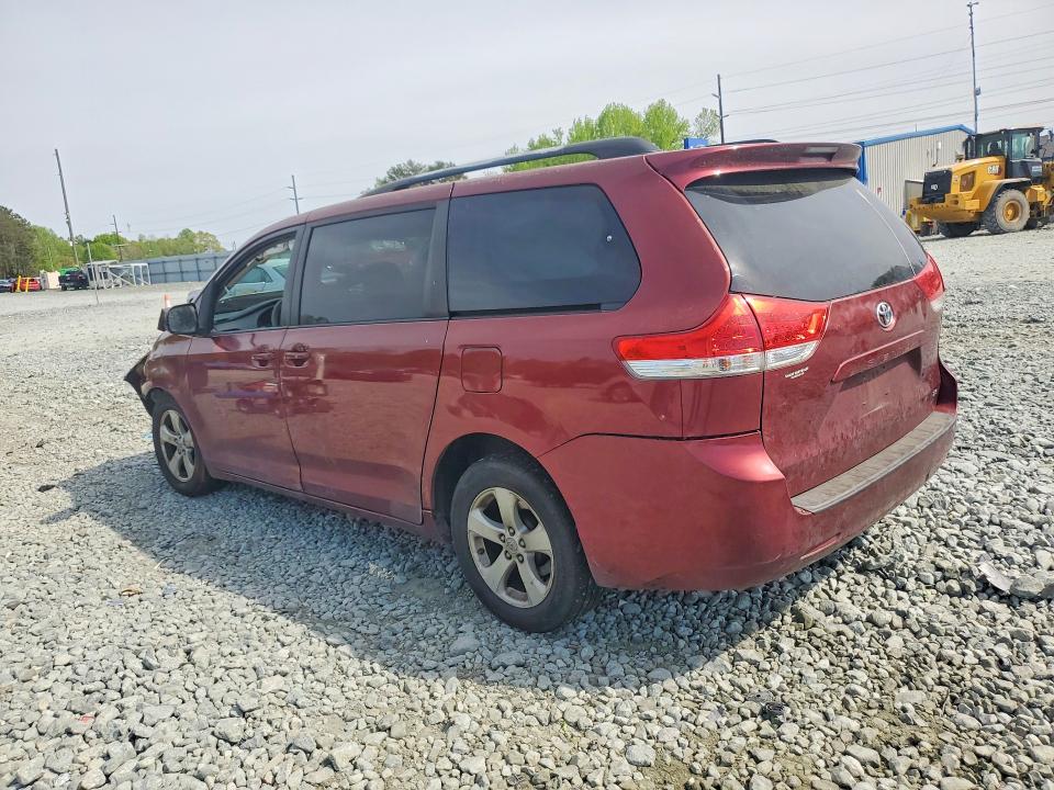 2011 Toyota Sienna VIN 5TDKK3DC9BS075482 COPART salvage auction — FRONT END, Nc - Salvage Certificate Of Title, sold $150 on 2026-07-29 (photo 2)