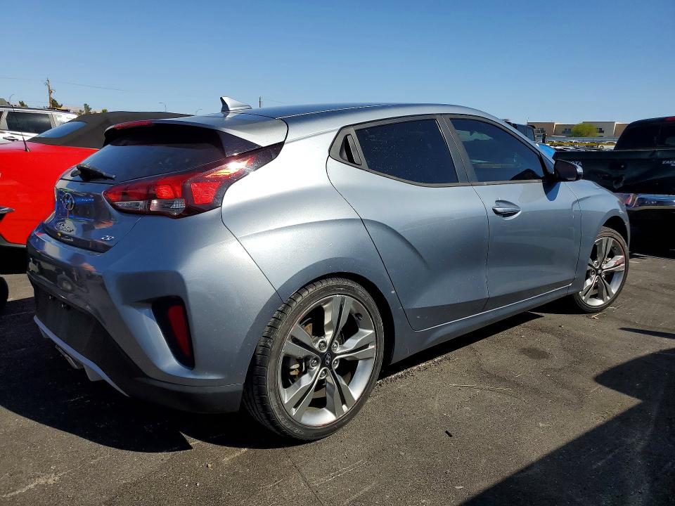 2019 Hyundai Veloster VIN KMHTG6AF4KU018121 COPART salvage auction — REAR END, NV, sold $2,850 on 2026-07-20 (photo 3)