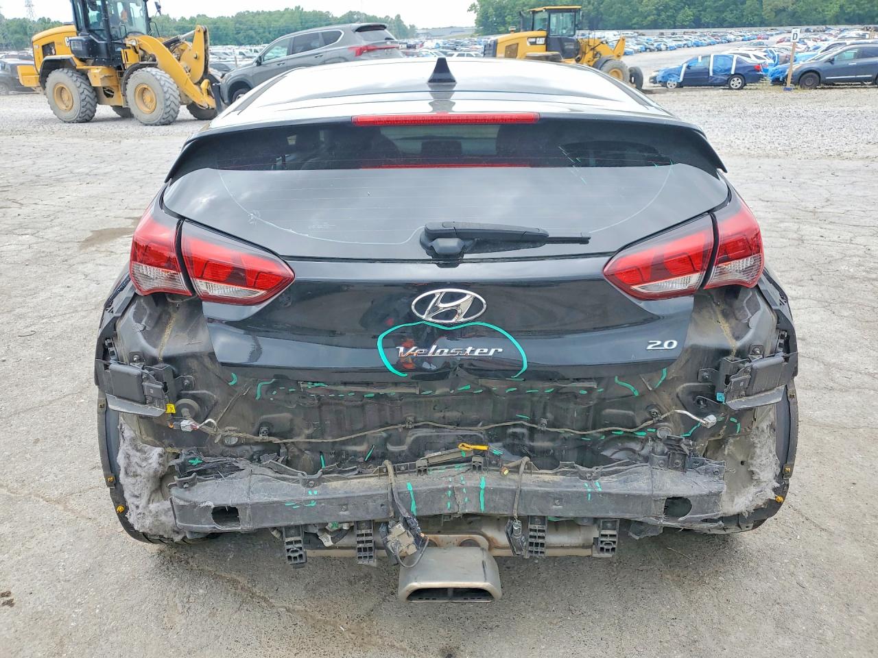 2021 Hyundai Veloster VIN KMHTG6AF4MU032801 COPART salvage auction — Rear End, ID - SALVAGE CERTIFICATE OF TITLE, sold $2,400 on 2026-07-09 (photo 6)