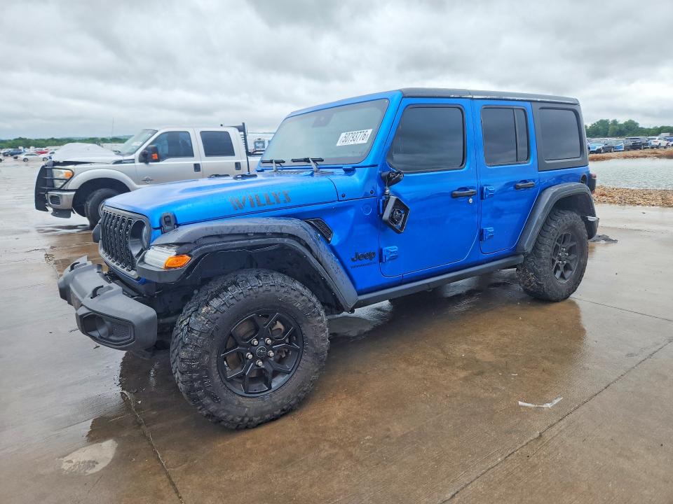 2024 Jeep Wrangler / VIN 1C4PJXDG1RW305884 COPART salvage auction — SIDE, Tx - Certificate Of Title, sold $10,600 on 2026-07-09 (photo 1)