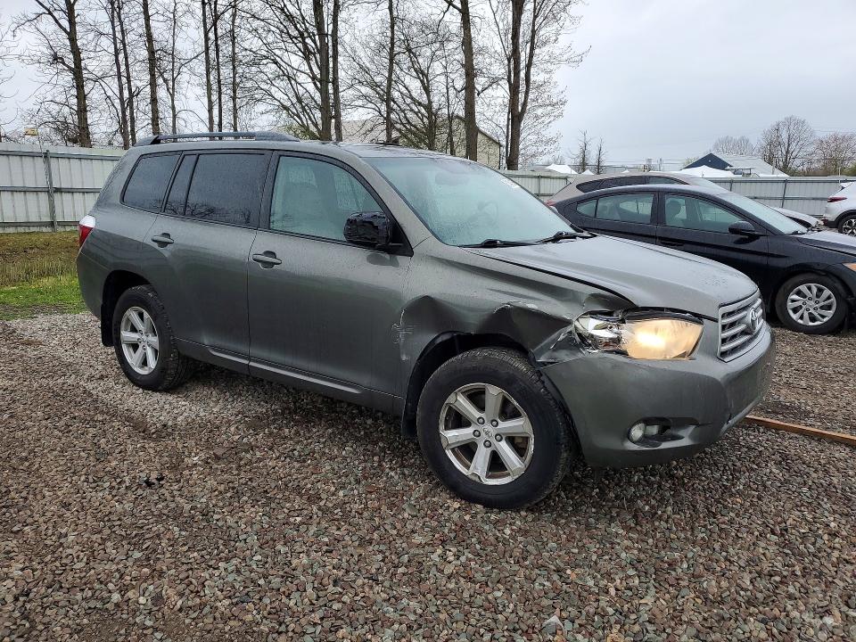 2010 Toyota Highlander VIN 5TDJK3EH6AS022680 COPART salvage auction — FRONT END, NY - MV-907A SALVAGE CERTIFICATE, sold $3,350 on 2026-07-15 (photo 4)