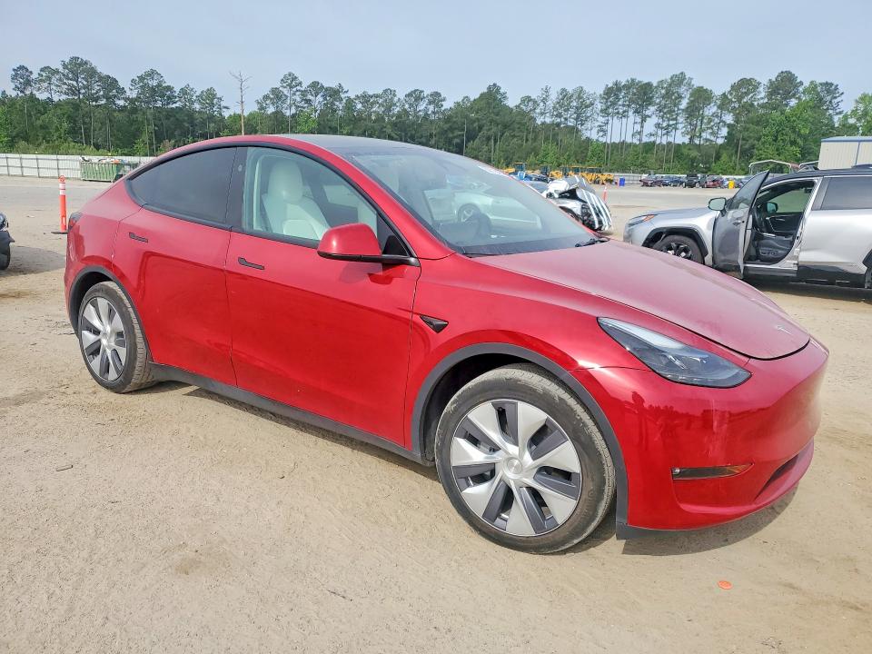 2023 Tesla Model y VIN 7SAYGAEE9PF964913 COPART salvage auction — SIDE, Sc - Cert Of Title-Salvage, sold $13,500 on 2026-07-27 (photo 4)