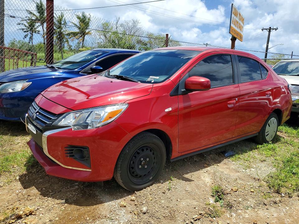2022 Mitsubishi Mirage VIN ML32FUFJ0NHF08806 COPART salvage auction — WATER/FLOOD, Hi - Certificate Of Salvage, sold $5 on 2026-07-27 (photo 1)
